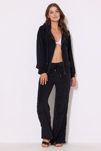 High Waist Wide Leg Pant - Black