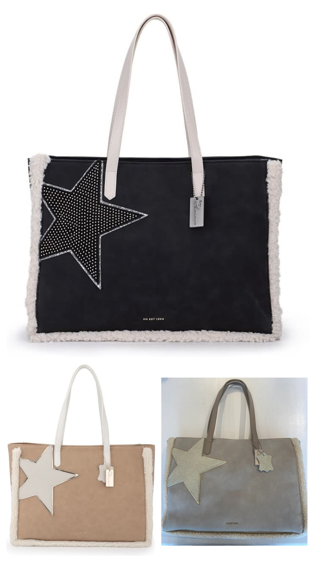 VINTAGE HAVANA Black Erin Star retailer Tote