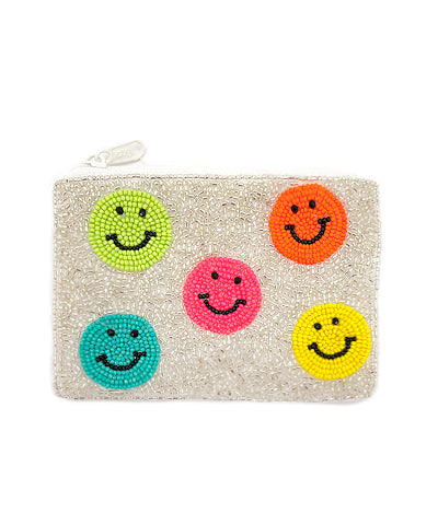 Multi Color Smile Face Coin Pouch