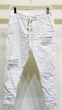 MINERAL WASH CRINKLE JOGGER  - LIGHT ARMY or WHITE